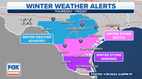 Winter storm warning issued for South Texas as temperatures plunge statewide