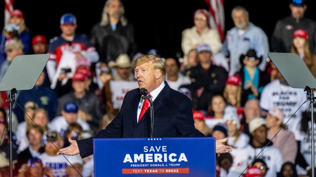 Trump dangles prospect of pardons for Jan. 6 defendants during Texas visit