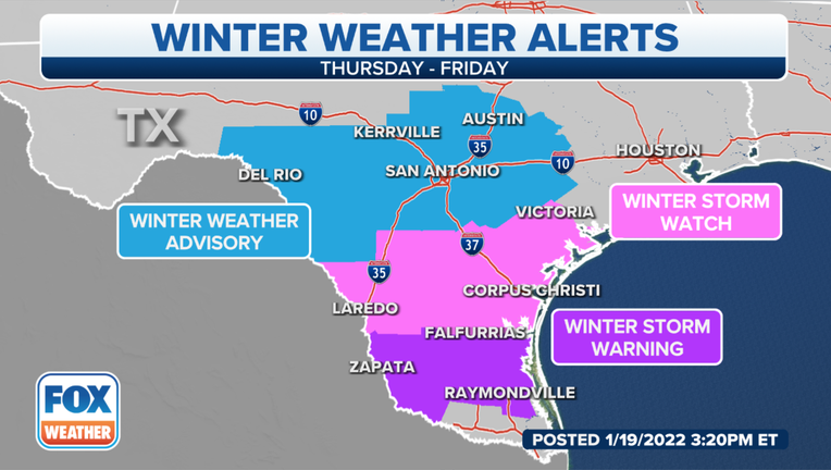 Winter Storm Warning Issued For South Texas As Temperatures Plunge ...