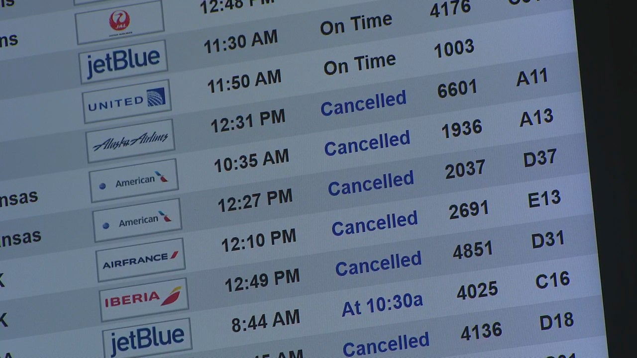 Dallas Weather: DFW Airport leads nation in flight cancellations ahead of major winter storm