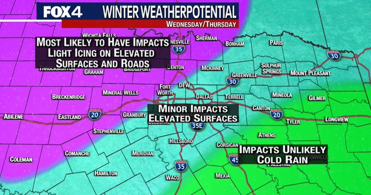 Wintry mix, icy conditions possible for parts of North Texas this week ...