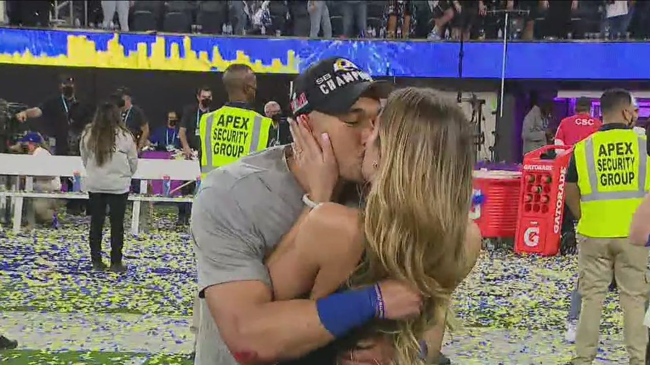 Rams player Taylor Rapp proposes to his girlfriend on the football field  where his team had just won