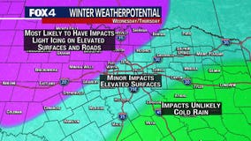 Wintry mix, icy conditions possible for parts of North Texas this week