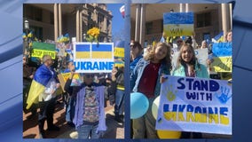 Rallies held across North Texas in support of Ukraine