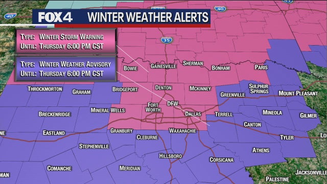 Winter Storm Warning issued for Dallas-Fort Worth as forecast shows more icy weather