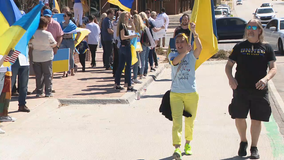 Rally held in Grapevine to show support for those in Ukraine