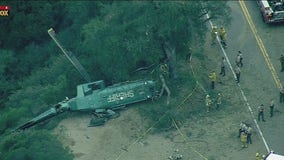 6 hospitalized after LASD helicopter crashes near San Gabriel Dam