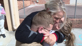 Fort Worth Marine returns home after deployment, surprises 7-year-old stepdaughter