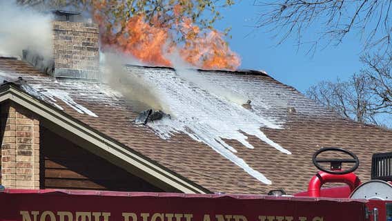 Firefighters rescue dog from house fire in North Richland Hills