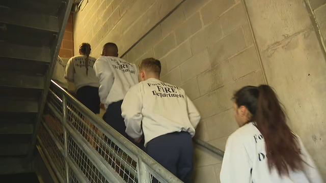 Fort Worth Fire Department recruits hold stair climb to help families of Afghan refugees