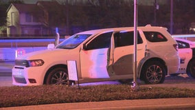 Man arrested after stolen, bullet-riddled SUV found in Uptown Dallas