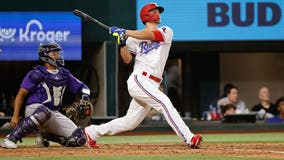 Bryant's 1st RBIs, Grichuk catch for Rockies in 4-1 win at Texas