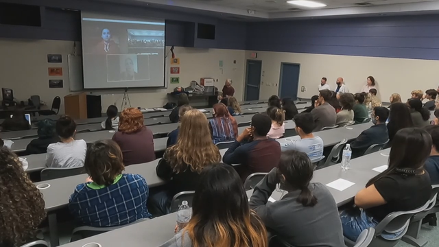 Ukrainian teens discuss Russian war with Denton High School students