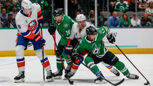 Faksa's shorthanded goal pushes Stars past Islanders 3-2