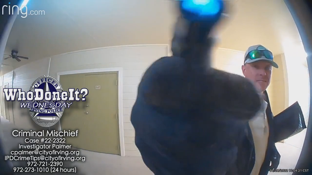 Irving police search for man who burned doorbell camera with torch