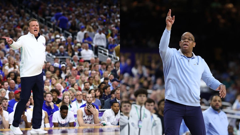 Hubert Davis and Bill Self NCAA Tournament