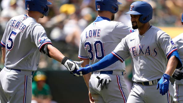 Semien ends HR drought with slam, Rangers rout A's 11-4
