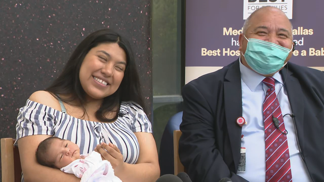North Texas mom meets with security guard who helped her deliver baby on Mother's Day