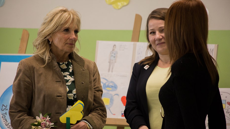 US First Lady Jill Biden Visits Slovak And Ukrainian Women On Mother's Day