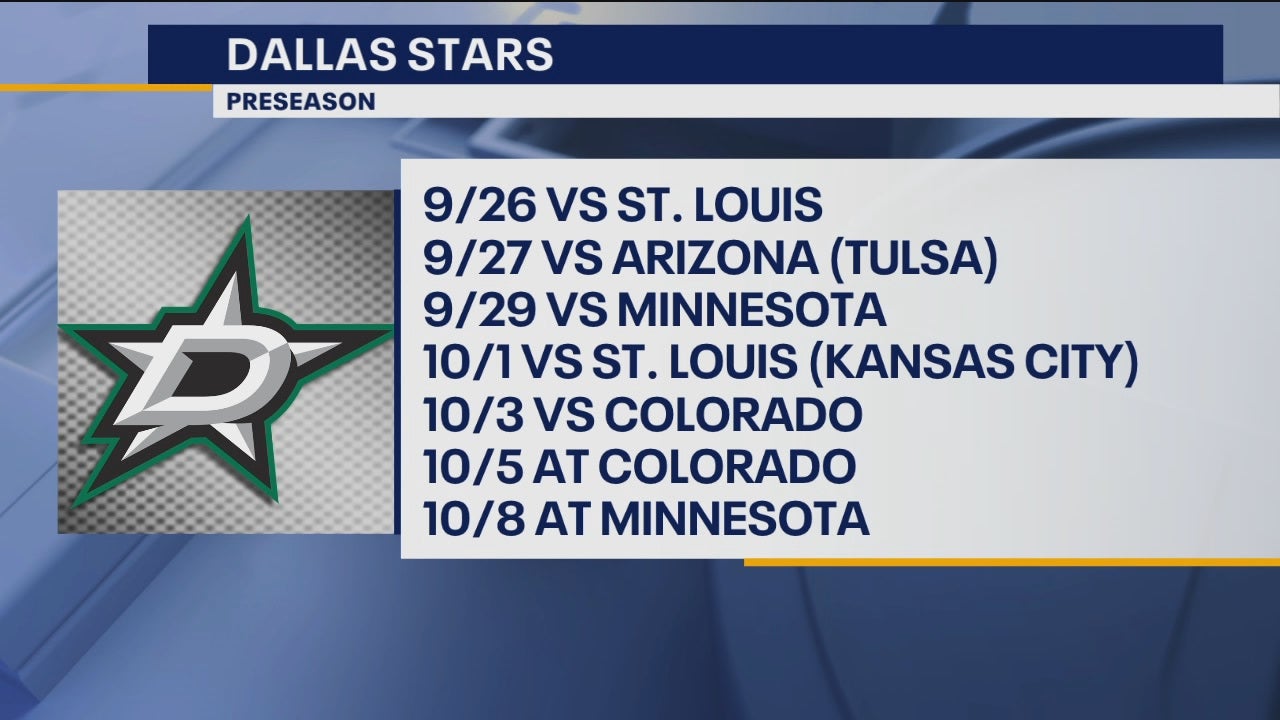 Dallas Stars preseason schedule released, training camp set to kickoff