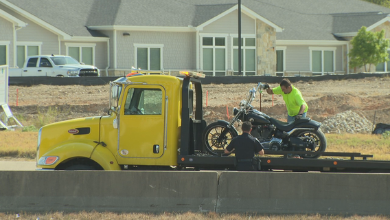 Motorcyclist crashes after being shot by motorist on North Texas highway