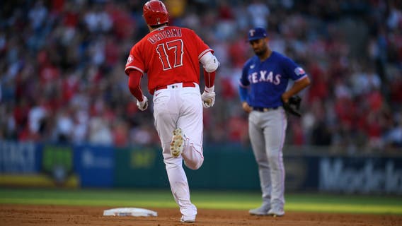 Ohtani homers early, Angels rally late to beat Rangers 9-7