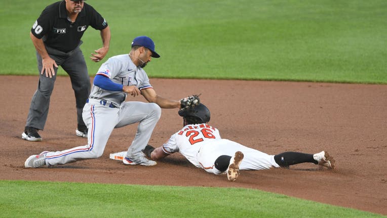 Orioles outlast Rangers 10-9 on Mullins' double in 10th