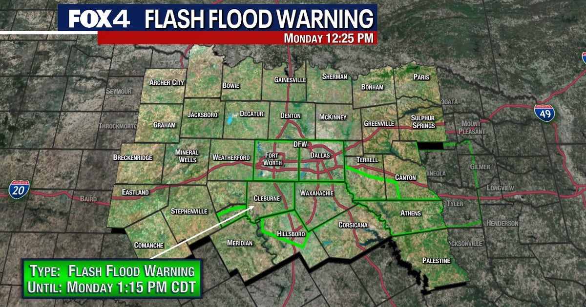 Flash Flood Warnings issued Monday for parts of North Texas | FOX 4 ...