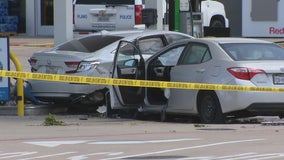 4 injured in crash at Plano gas station