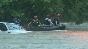 Flash flooding in North Texas leads to high-water rescues, road closures and submerged cars