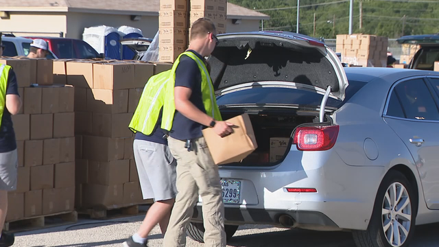 Tarrant Area Food Bank giving away half the regular groceries due to low food supply