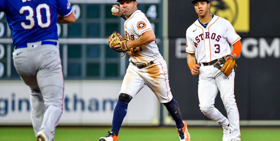 Diaz hits slam, Astros tag Pérez, rally past Rangers 7-5