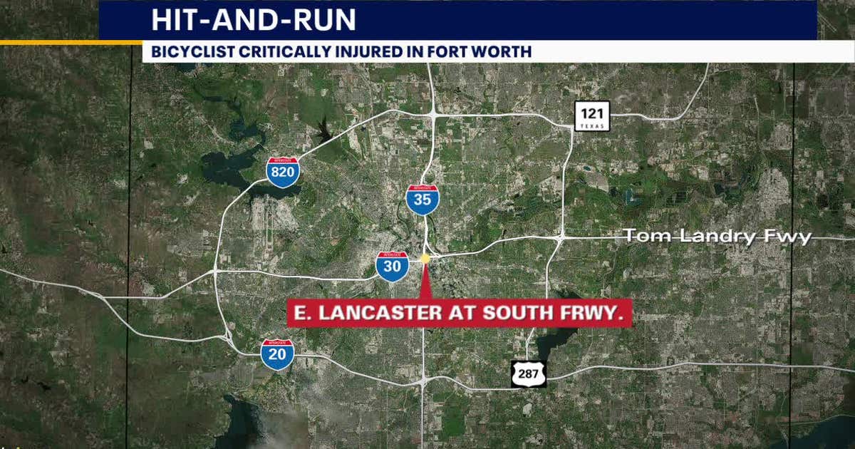 Bicyclist critically injured in Fort Worth hit-and-run | FOX 4 Dallas ...