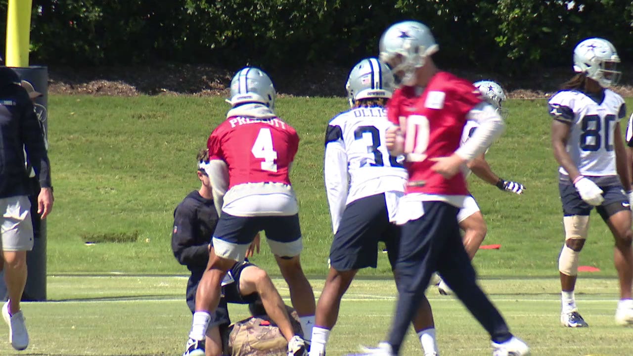 Dak Prescott throws football in 'MNF' warmups, hopes to be ready