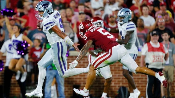 Martinez runs for 4 TDs, K-State stuns No. 6 Sooners 41-34