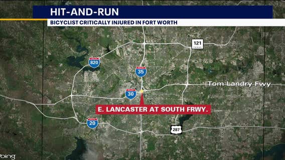 Bicyclist critically injured in Fort Worth hit-and-run