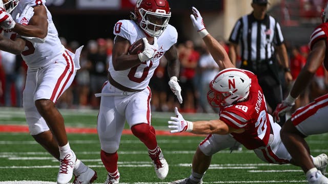 No. 6 OU routs Huskers 49-14 in 1st game after Frost firing