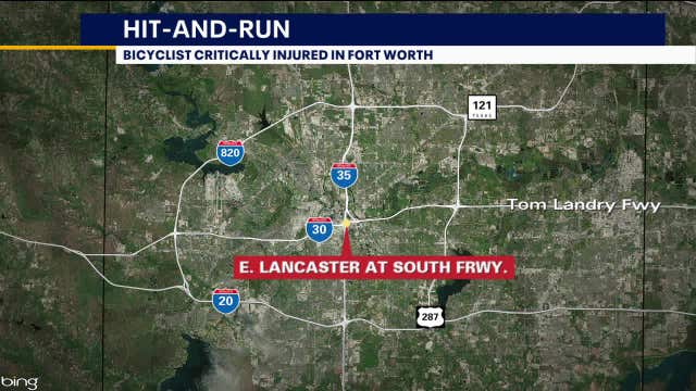 Bicyclist critically injured in Fort Worth hit-and-run