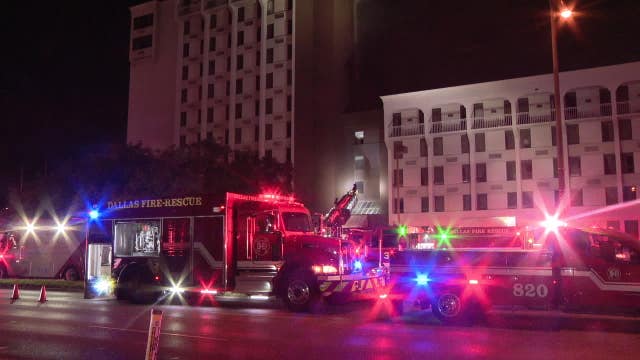Dallas firefighters respond to 2 fires at neighboring vacant hotels