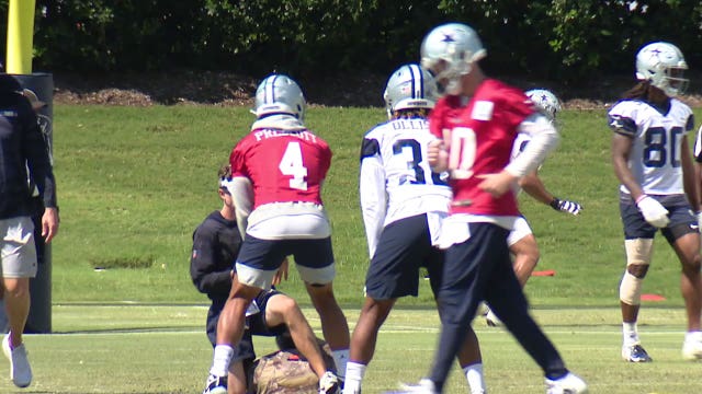 Dak Prescott begins light throwing at Cowboys practice