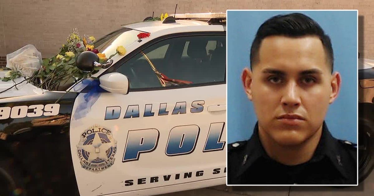 Dallas officer killed in wrong-way crash mourned, memorial placed ...