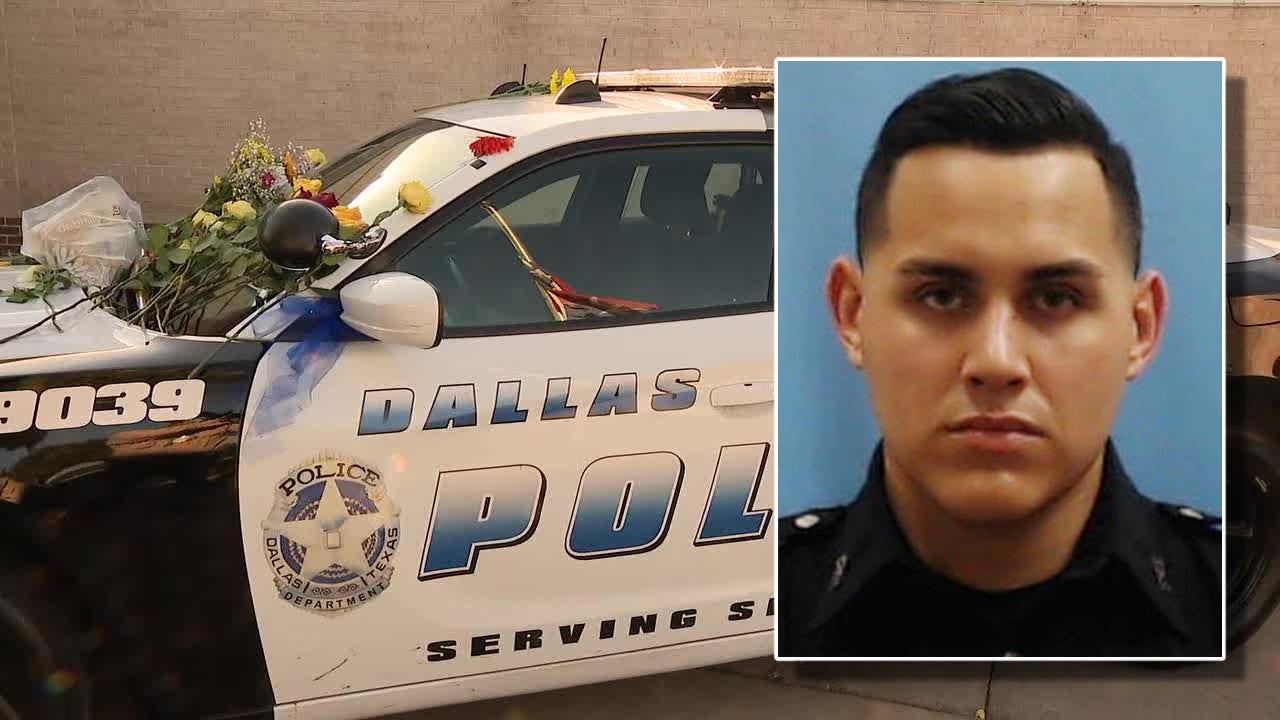 Dallas Officer Killed In Wrong-way Crash Mourned, Memorial Placed ...