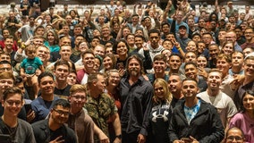 Christian Bale hosts special 'Amsterdam' screening on Marine base