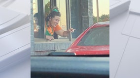 Starbucks barista appears to pray with customer at drive-thru