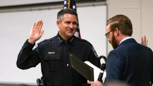 New Denton police chief Doug Shoemaker sworn in