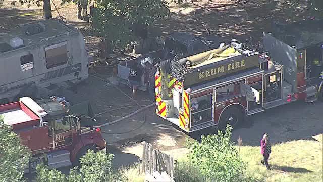 Elderly man killed in Krum RV fire