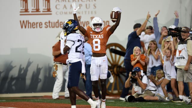 Card to Worthy connections lead Texas over WVU 38-20