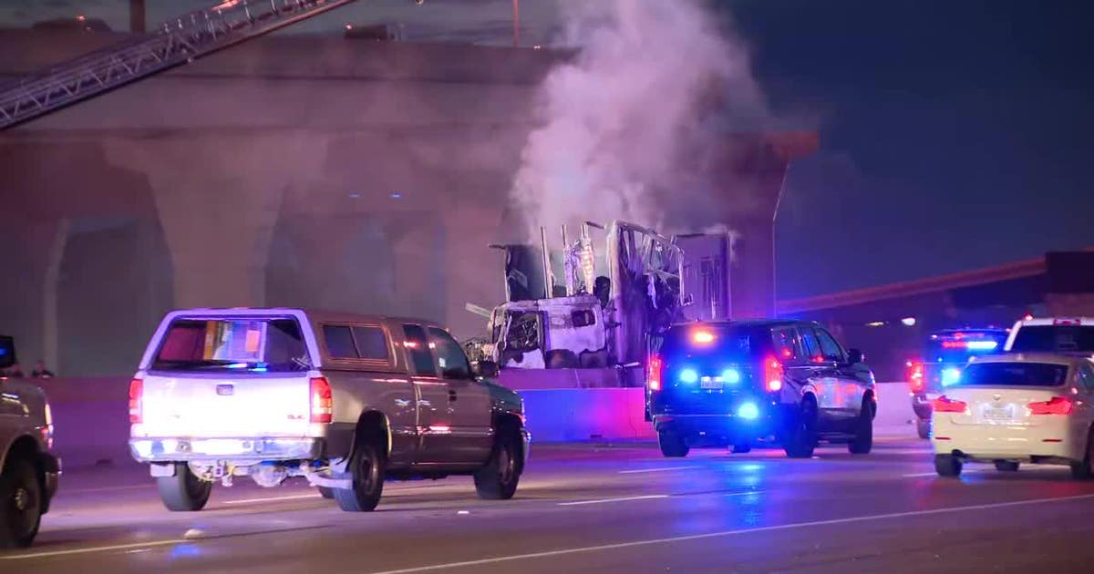 Fiery crash involving two 18-wheelers shuts down I-30 at PGBT | FOX 4 ...