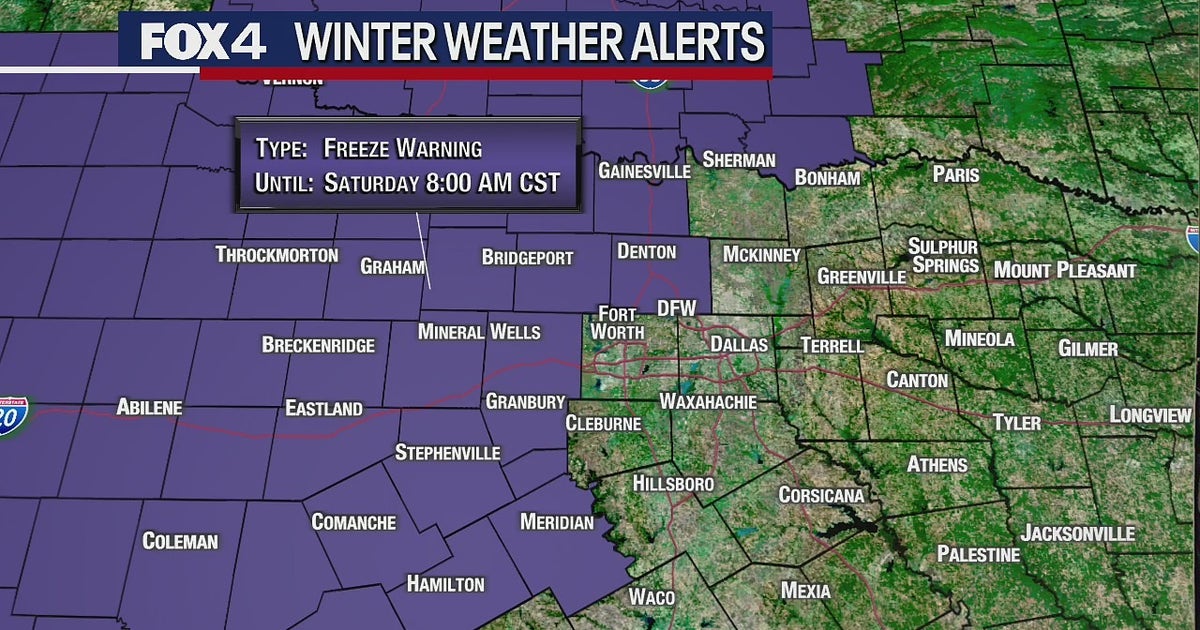 Dallas weather: Freeze warning issued for parts of North Texas Saturday ...