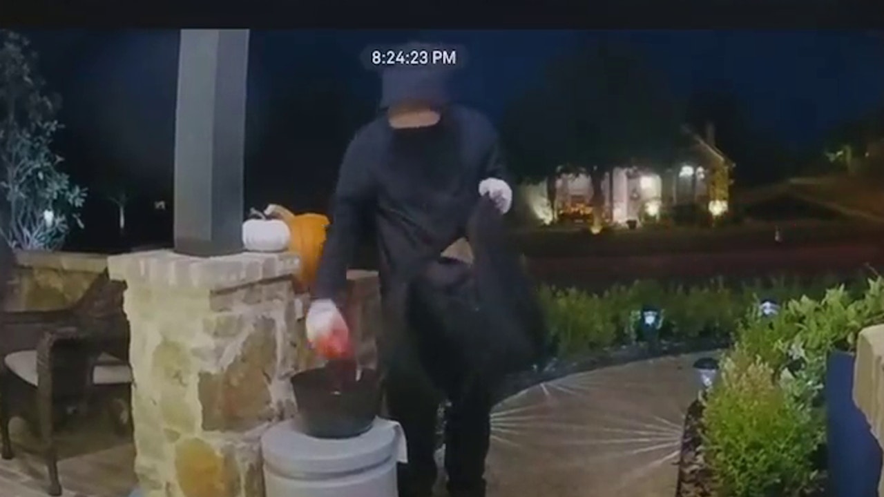 Halloween scare McKinney man in mask caught on camera dumping candy